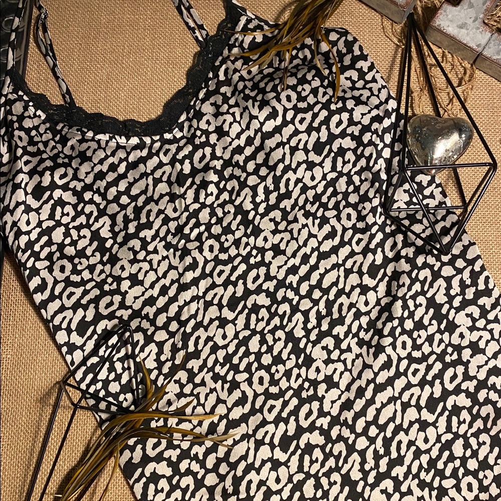 NWOT Sabie Black/White Leopard Camisole Sizes S, M